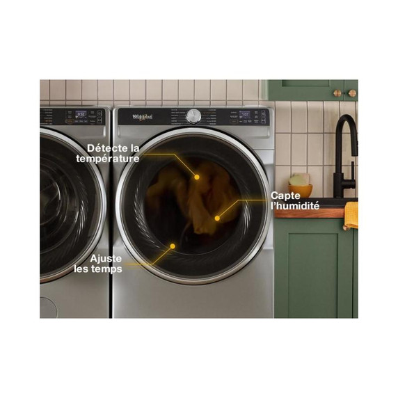 Whirlpool® 7.4 cu. ft. Smart Front Load ENERGY STAR® Electric Dryer with Steam Capabilities YWED6720RW