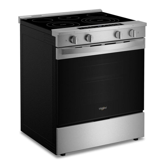 Whirlpool® 30-inch Smart Slide in Electric Range with Air Cooking Technology, No Preheat Air Fry, WipeClean™ Coating, Steam/Self Clean and High Speed Preheat YWSES7530RZ Whirlpool® 30-inch Smart Slide in Electric Range with Air Cooking Technology, No Preheat Air Fry, WipeClean™ Coating, Steam/Self Clean and High Speed Preheat YWSES7530RZ