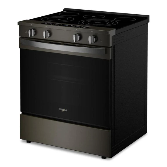 Whirlpool® 30-inch Smart Slide in Electric Range with True Convection, No Preheat Air Fry, WipeClean™ Coating, Steam/Self Clean and High Speed Preheat YWSES7530RV