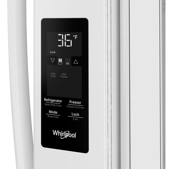 Whirlpool® 36-Inch French Door Refrigerator with Interior Water Dispenser - 31 cu. ft. WRFF3336SW Whirlpool® 36-Inch French Door Refrigerator with Interior Water Dispenser - 31 cu. ft. WRFF3336SW