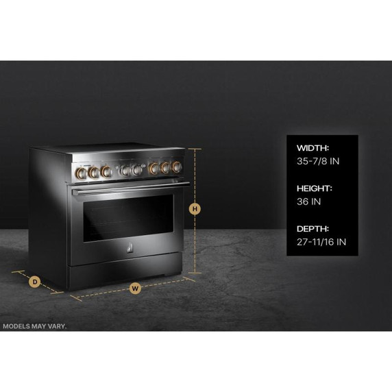 Jennair® RISE™ 36" Induction Professional-Style Range JPIFC736RL