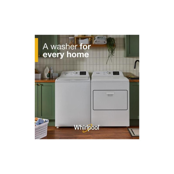 4.8 - 4.9 Cu. Ft. I.E.C. Whirlpool® Top Load Washer with 2-in-1 Removable Agitator. WTW4107SW
