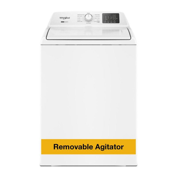 4.8 - 4.9 Cu. Ft. I.E.C. Whirlpool® Top Load Washer with 2-in-1 Removable Agitator. WTW4107SW
