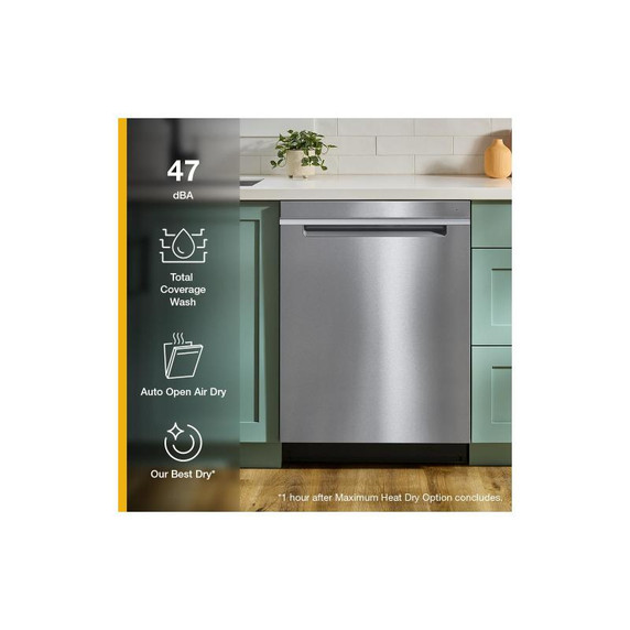 Whirlpool® 24-Inch Dishwasher with Total Coverage Wash Action and Auto Open Air Dry in Fingerprint Resistant Stainless Steel WDPS8024SZ