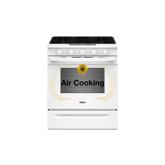 Whirlpool® 30-inch Gas Range with Air Cooking Technology WSGS5030SW Whirlpool® 30-inch Gas Range with Air Cooking Technology WSGS5030SW