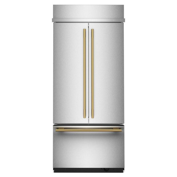 Kitchenaid® 20.8 Cu. Ft. 36" Built-In French Door Bottom Mount Refrigerator with Platinum Interior KBFN536SPS