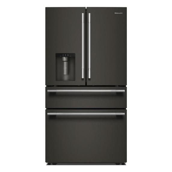 Kitchenaid® 29 cu. ft. French Door Refrigerator with Exterior Water and Ice and FreshChill™ Full-Width Refrigerated Drawer KRMF436SBE