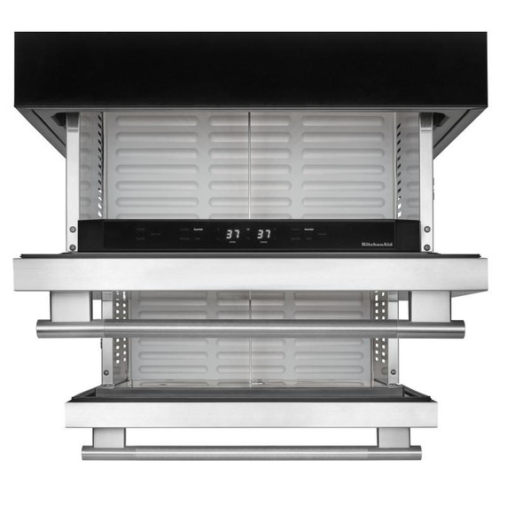 Kitchenaid® 24" Stainless Steel Undercounter Double-Drawer Refrigerator KURT524SSB