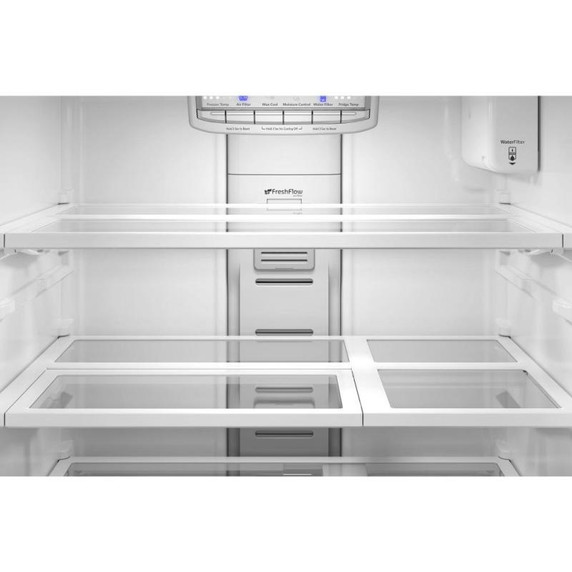 Kitchenaid® 20 cu. Ft. 30-Inch Width Standard Depth French Door Refrigerator with PrintShield® Finish and Interior Dispense KRFF330SPS