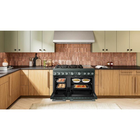 Kitchenaid® 48-Inch 6 Burner Commercial-Style Dual Fuel Range with Griddle KFDD948SJP