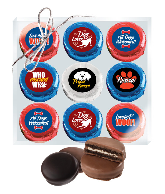 Dog Rescue 9pc Chocolate Oreo Cookie Box