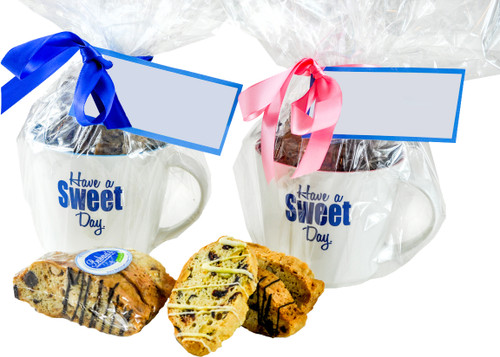 Custom Ceramic Mugs with Biscotti