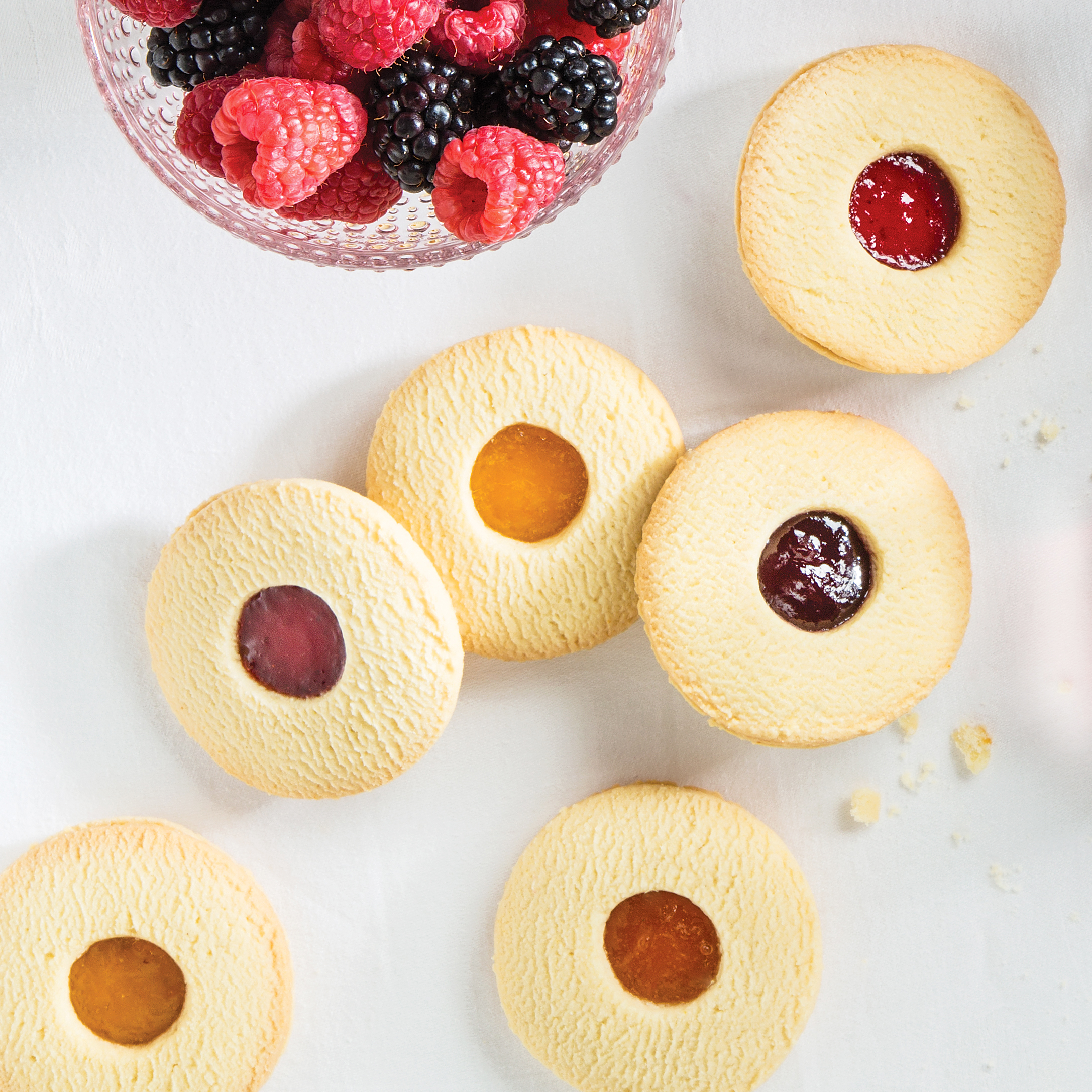 Fruit Filled Linzer Tart Butter Cookies