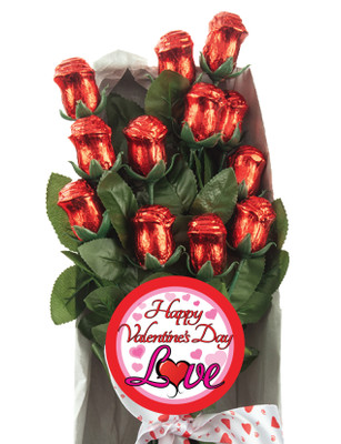 Valentine's Day Red Solid Chocolate Roses