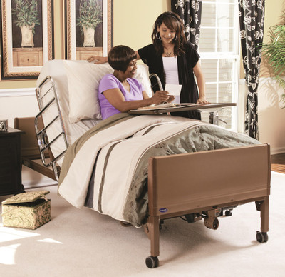 Full Electric Hospital Bed w/ Mattress & Side Rails by Invacare 5410IVC