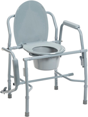 Deluxe Drop-Arm Bedside Commode 11125KD by Drive