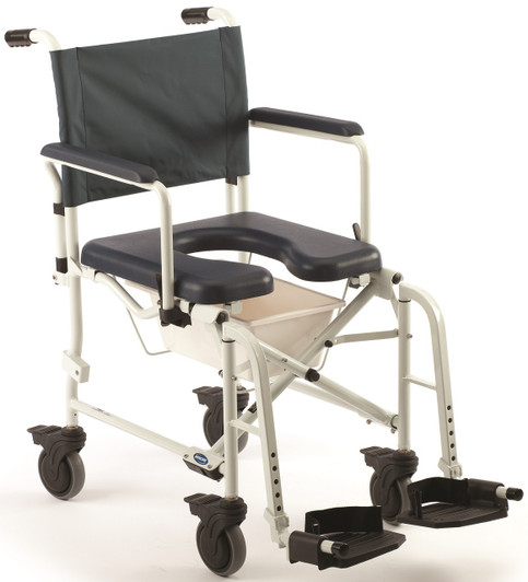 Invacare Mariner Rehab Commode Shower Chair w/ 5'' Casters 6891