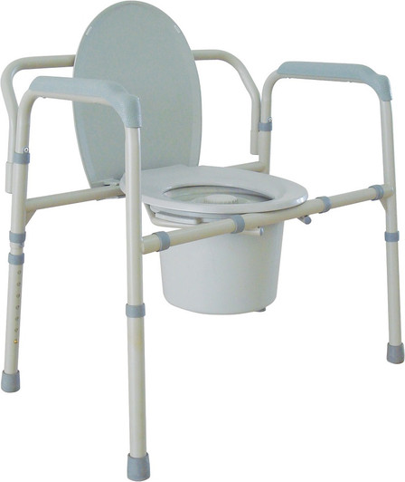 Drive Heavy Duty Wide Folding Commode Chair 11117N