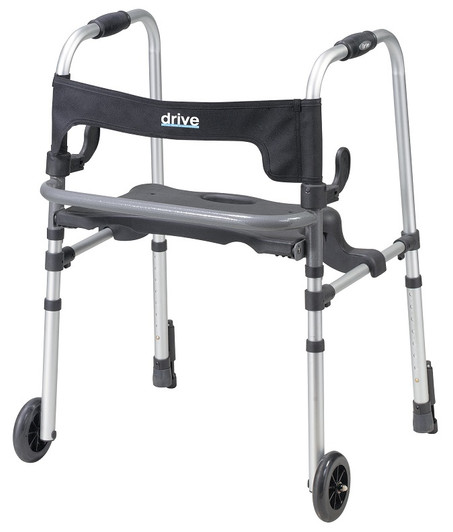 Clever-Lite LS Walker, Seat & Push Down Brakes 10233 by Drive