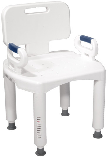 Premium Bath Chair w/ Back & Arms RTL12505 by Drive