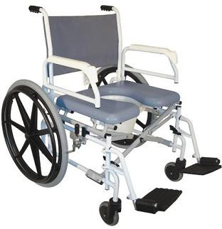 Bariatric Commode Shower Wheelchair 24" Wheels S990 by Tuffcare