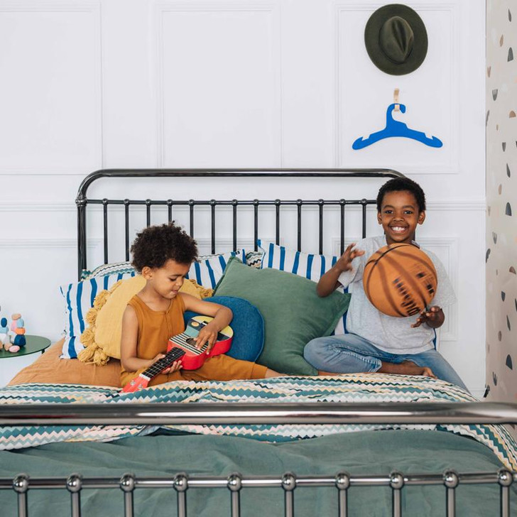 Louis Double Bed - Nickel