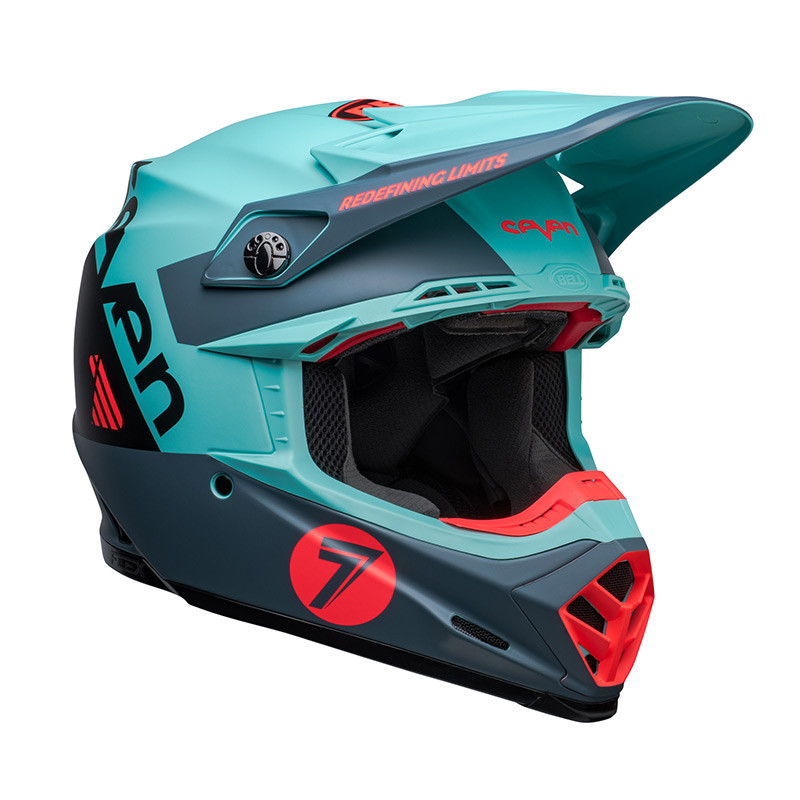 aqua motorcycle helmet / 2XL level dirt bike helmet Fox Racing V3 RS Canvas