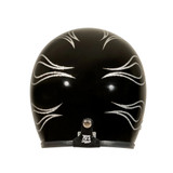 CASCO SKULLS & FLAMES GOLD & BLACK