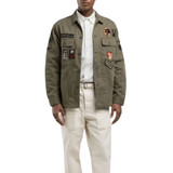 GIACCA CAMICIA PATCH MILITARY GREEN M8445A