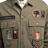 GIACCA CAMICIA PATCH MILITARY GREEN M8445A