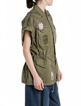 CAMICIA IN TWILL CON COULISSE W2164