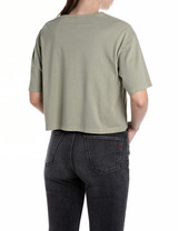 T-SHIRT CROPPED TASCHINO W3411 GREEN