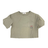 CROPPED POCKET T-SHIRT W3411 WHITE