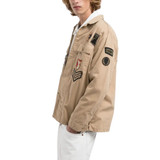 GIACCA CAMICIA PATCH BEIGE M8445A