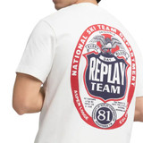 T-SHIRT IN JERSEY CON STAMPA SUL RETRO M3278