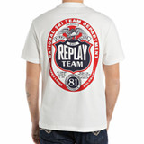 T-SHIRT IN JERSEY CON STAMPA SUL RETRO M3278