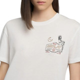 T-SHIRT IN JERSEY CON STAMPA GRAFICA WHITE W3566E