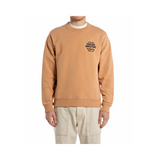 FELPA GIROCOLLO CON MOTIVO A RILIEVO M3191 BROWN