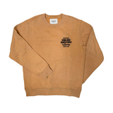 FELPA GIROCOLLO CON MOTIVO A RILIEVO M3191 BROWN