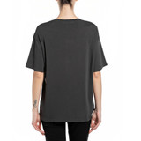 T-SHIRT OVER IN JERSEY CON STAMPA BIKER W3089G BLACK