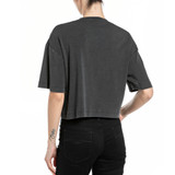 T-SHIRT CROPPED IN JERSEY STONEWASHED W3410E