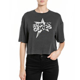 T-SHIRT CROPPED IN JERSEY STONEWASHED W3410E