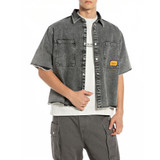 CAMICIA R.INC DENIM CROPPY GREY KU4004