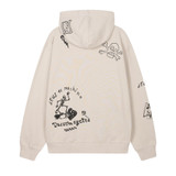 FELPA DOODLE DYED HOODIE ECRU