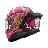 HELMET FF820 POPPIES 2 WHITE PINK