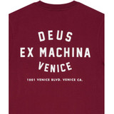 T-SHIRT VENICE SKULL TEE BORDEAUX
