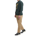PANTALONE TWILL TUCK TAPARED BEIGE