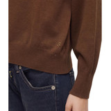 OVERSIZED BOAT NECK SWEATER BROWN
