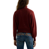 POLO-NECK SWEATER OVER BORDEAUX