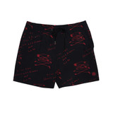 SHORTS OLD HOUSE BLACK & RED
